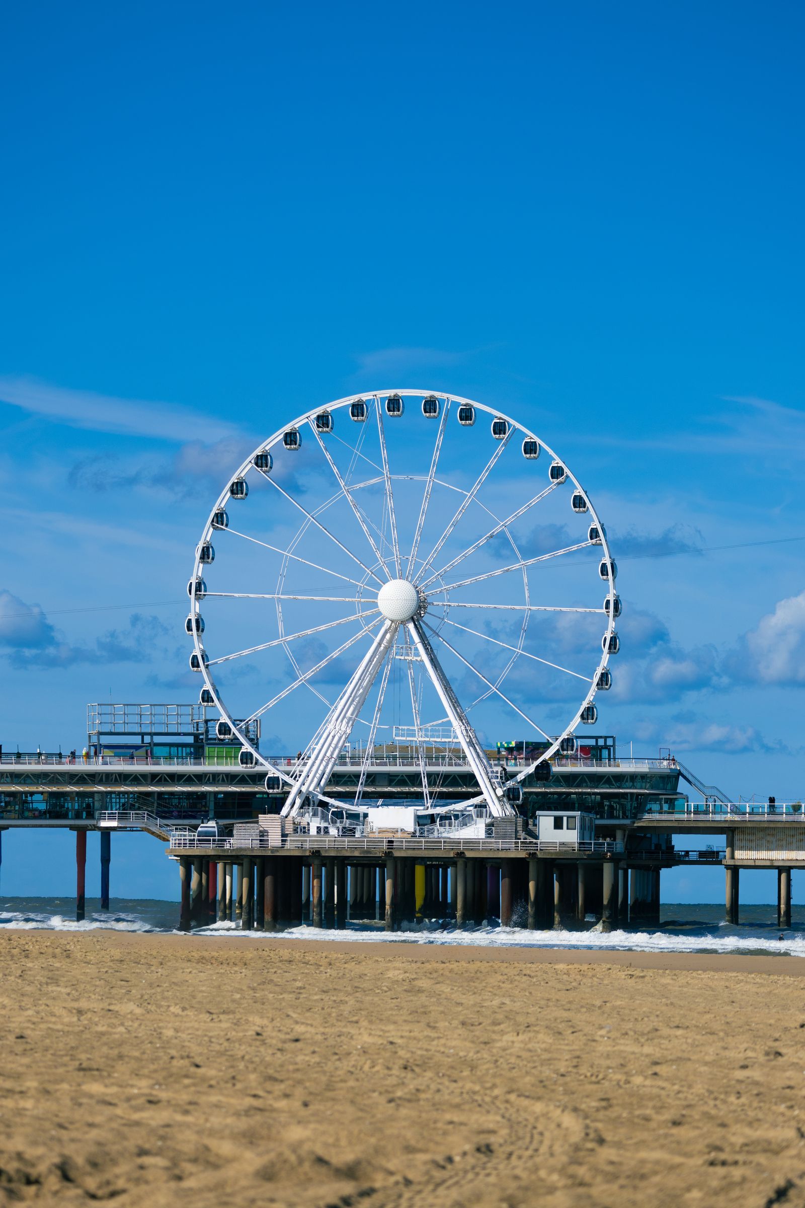 Illustrative seaside ferris wheel