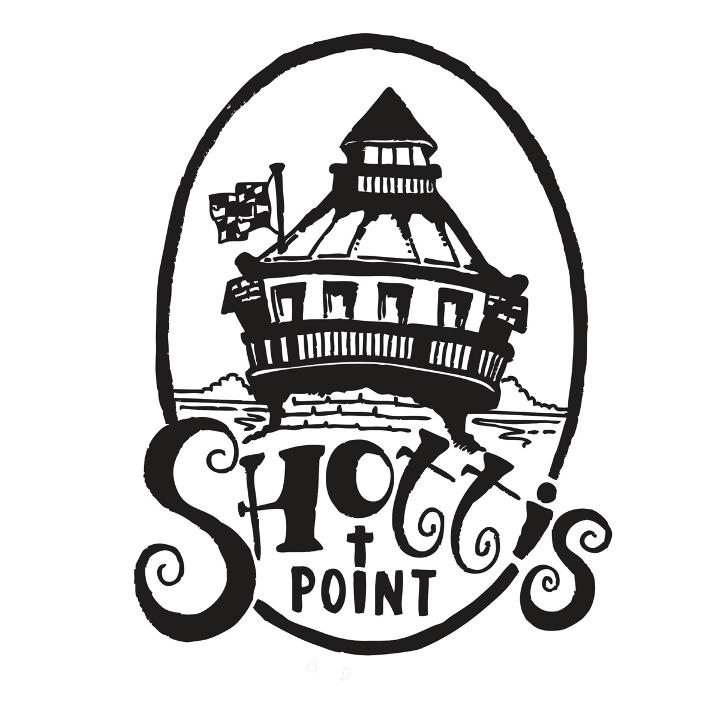 Shotti’s Point original lighthouse and ship logo